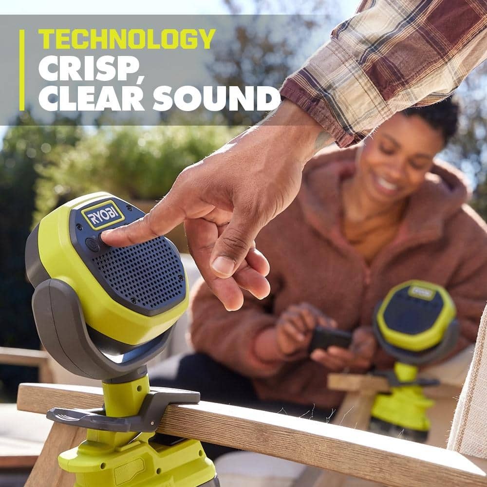 RYOBI ONE+ 18V Cordless VERSE Clamp Speaker (Tool Only)