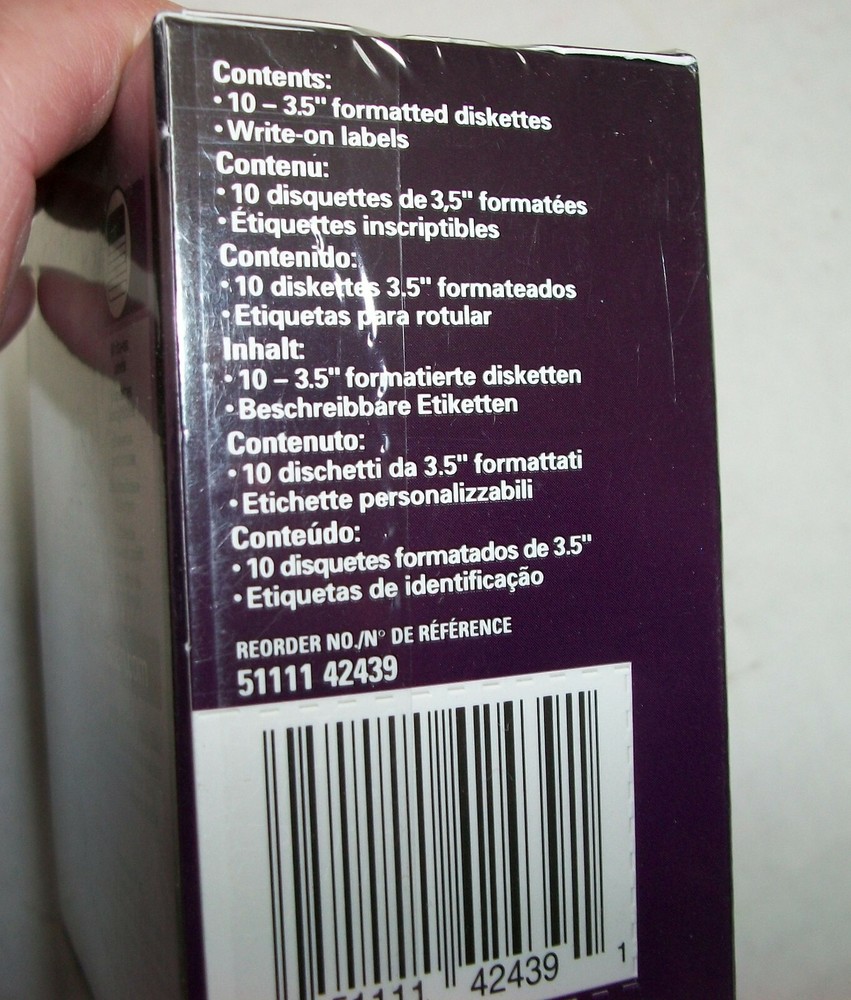 Imation 3.5" Floppy Disks Diskettes 10 Pack IBM Formatted Anti Static 2HD NOS