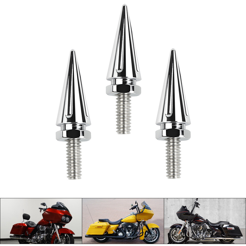 Chrome 3X Windscreen Windshield Screws for Harley 96-up Touring Electra Glide