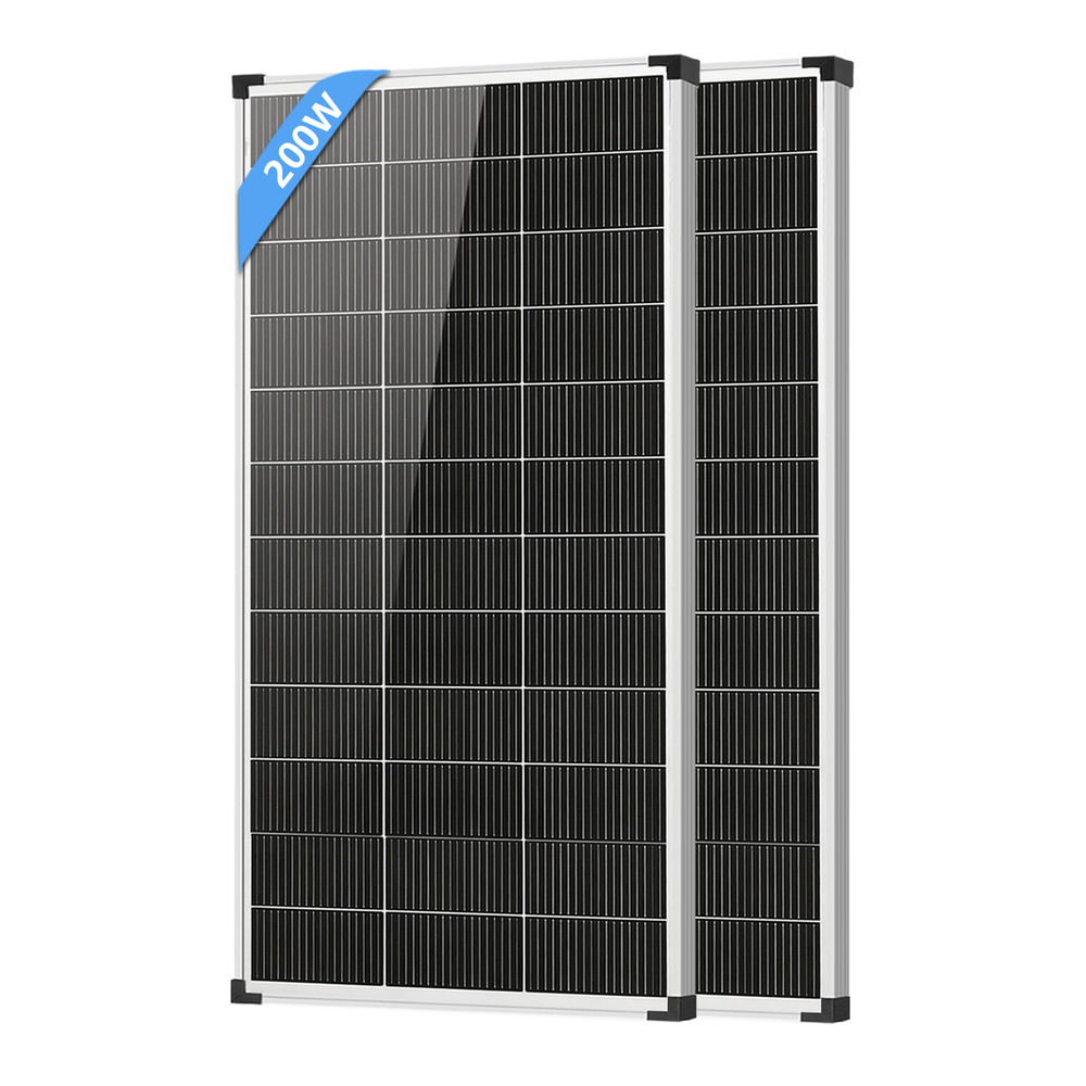 400 watt，2 Pack 200W Solar Panels N-Type 18BB 25.6% Conversion Efficiency for PV