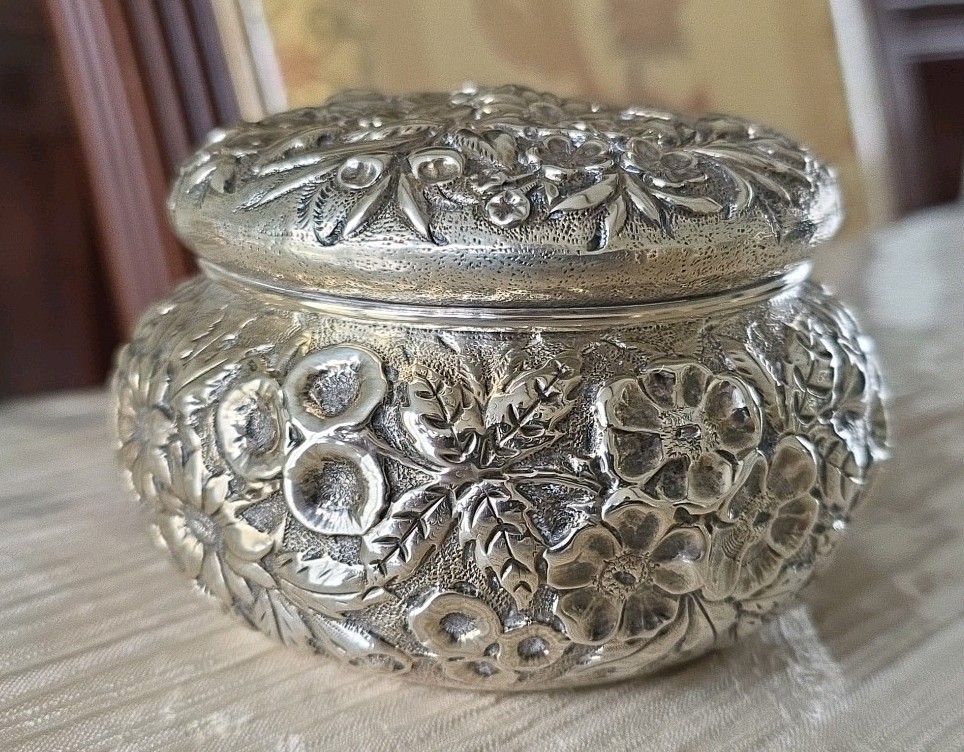A. JACOBI & CO. STERLING SILVER REPOUSSE BOX