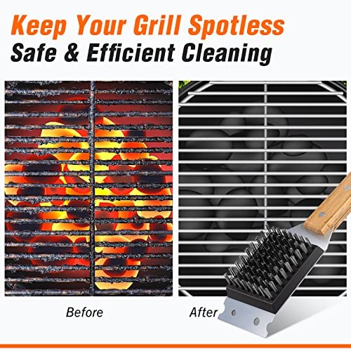 Grill Brush and Scraper for BBQ, Durable & Effective, Replaceable Normal