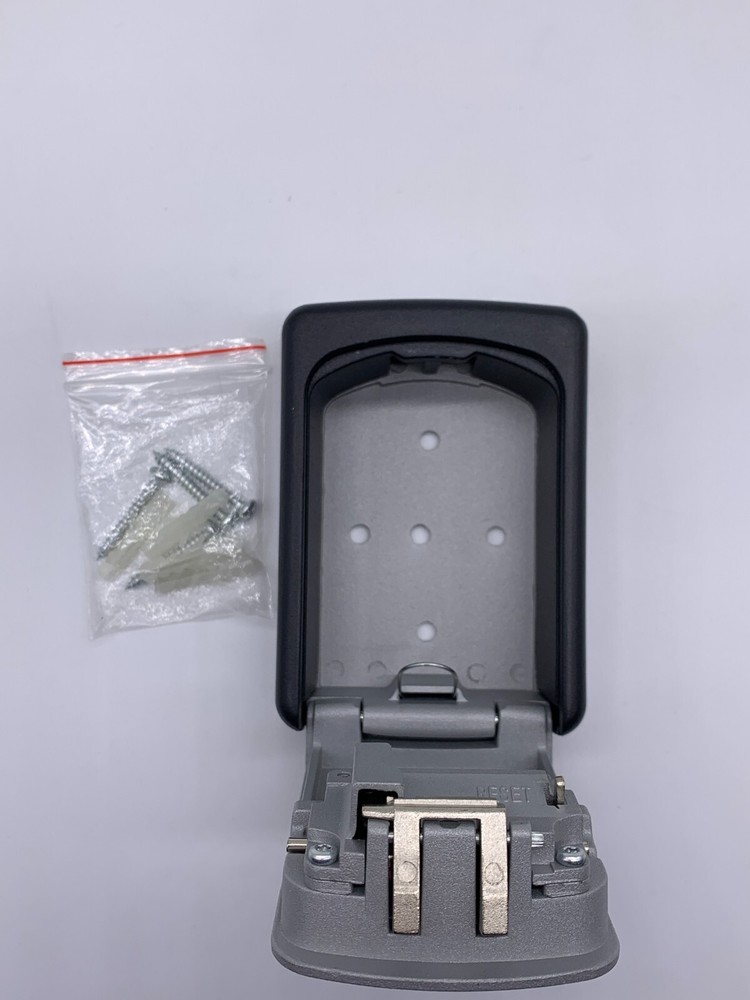 4 Digit Key Lock Box Wall Mount Combination Lock Box Safe Storage Home Security