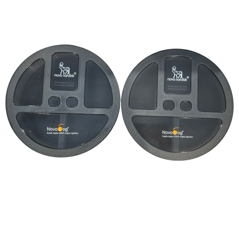 Portion Control Plates with Lids set of 2