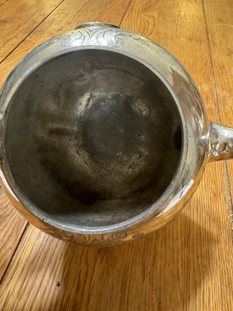 ANTIQUE Rodger Smith & Co Silver Plated Greek medallion Tea Pot With Lions