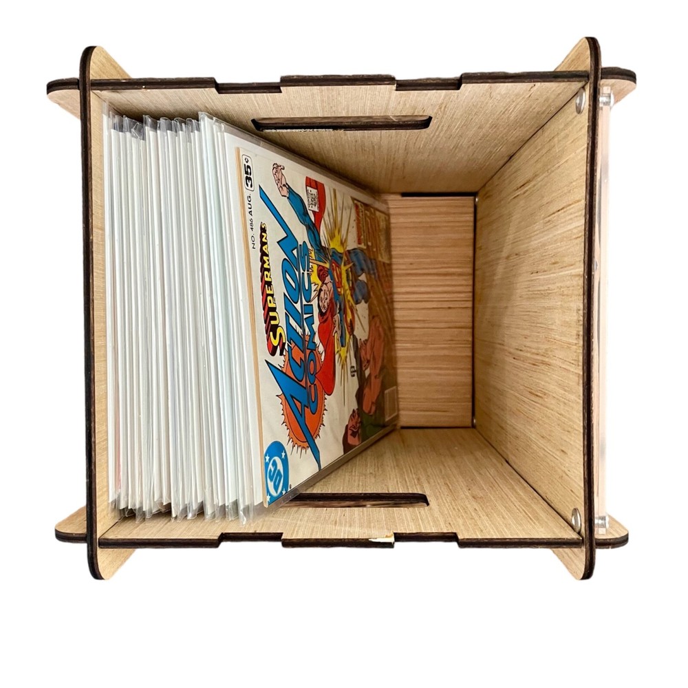 Compact Comic Storage Box - Smaller Than A Short Box - Fits Standard Bookcases