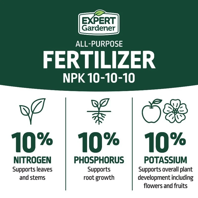 Expert Gardener All Purpose Plant Fertilizer, 10-10-10 Fertilizer, 40 lb.