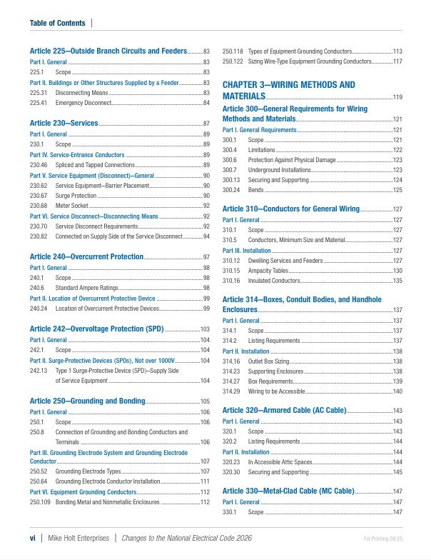 Mike Holt's 2026 Changes to the National Electrical Code Textbook
