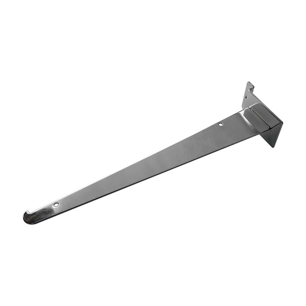 12" Slatwall Shelf Bracket, Chrome, Hanger Display Panel Shelf 10 Pc Set