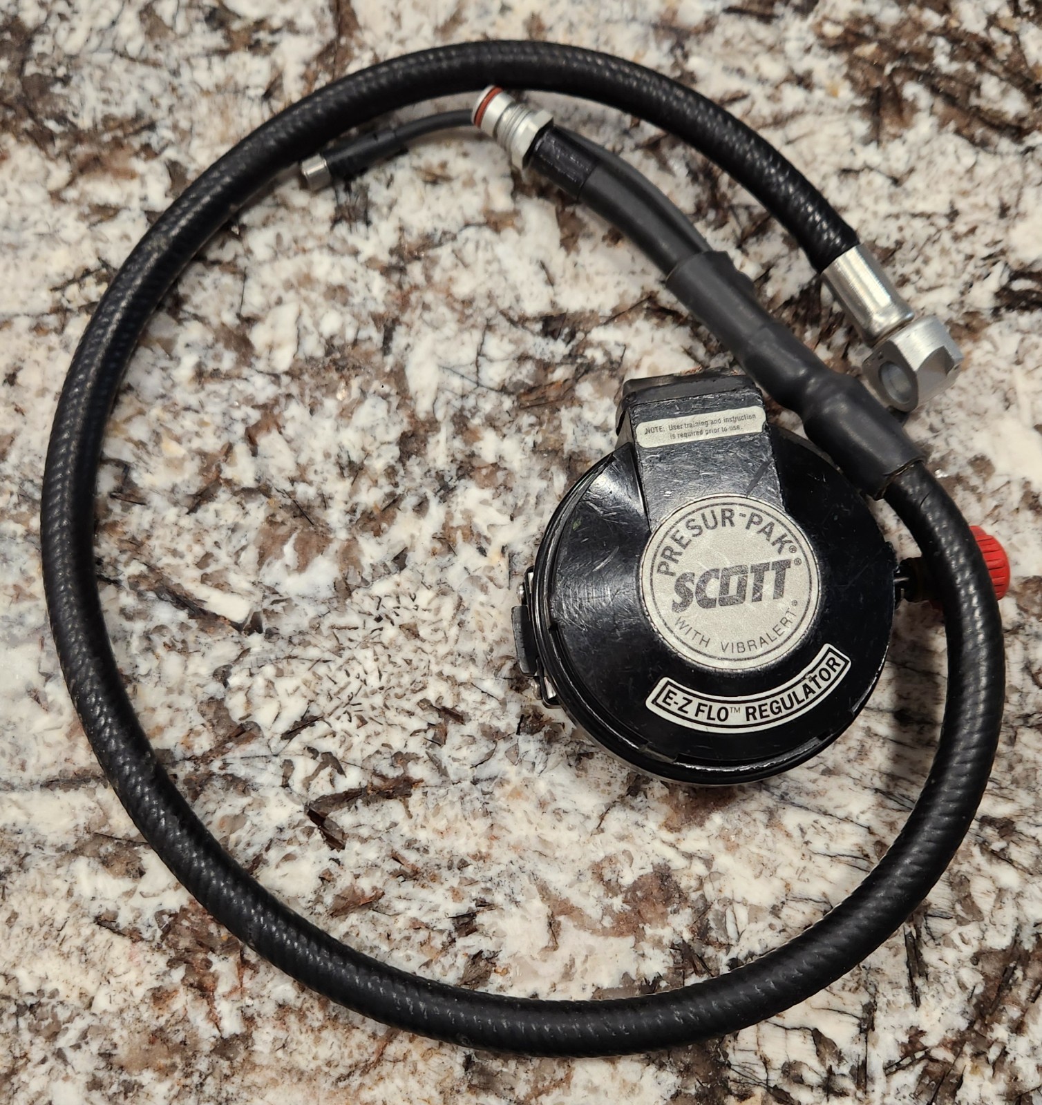 Scott Regulator Assembly PN 804370-01 HUD 36" Attachment Hose USED UNTESTED!