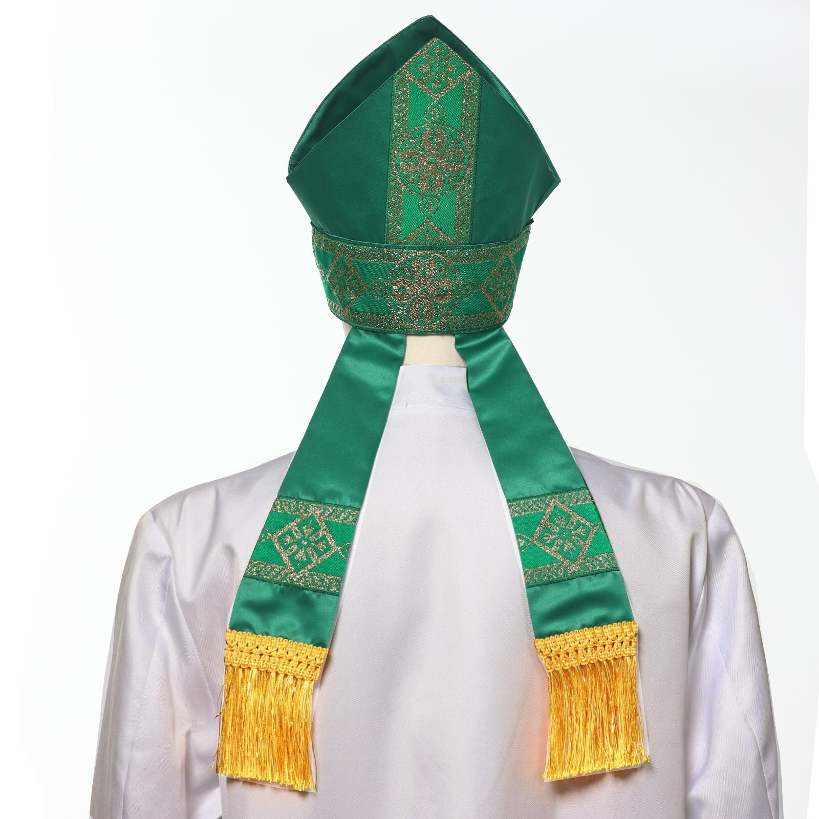 Catholic Bishop Hat Papal Mitre Hat Clergy Headgear Priest Hats for Liturgical