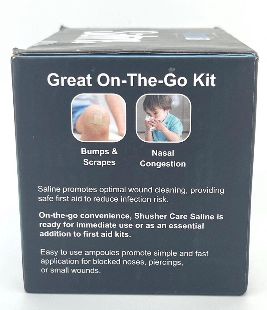 Shusher Care Saline Solution – 50 Ampoules Box - EXP: 04/2028