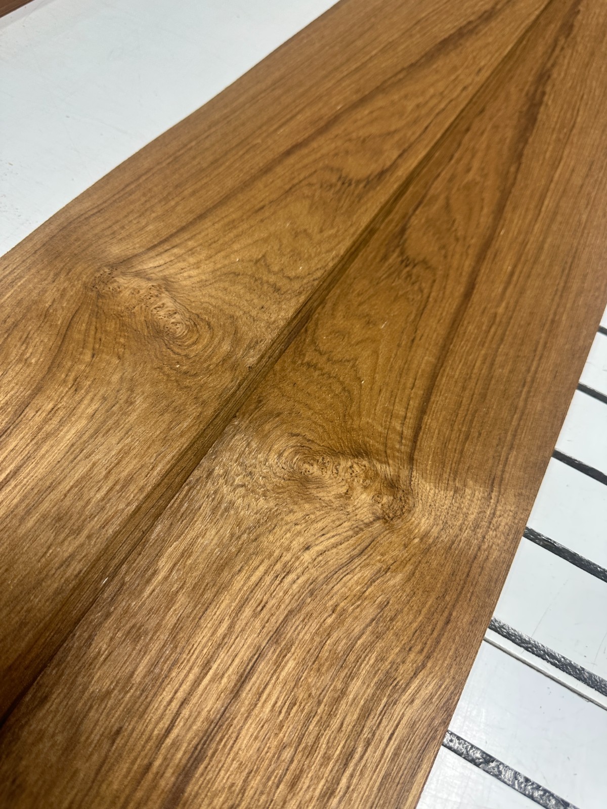 Teak Raw Wood Veneer 2 sheets 97" x 5.5'' 917Q