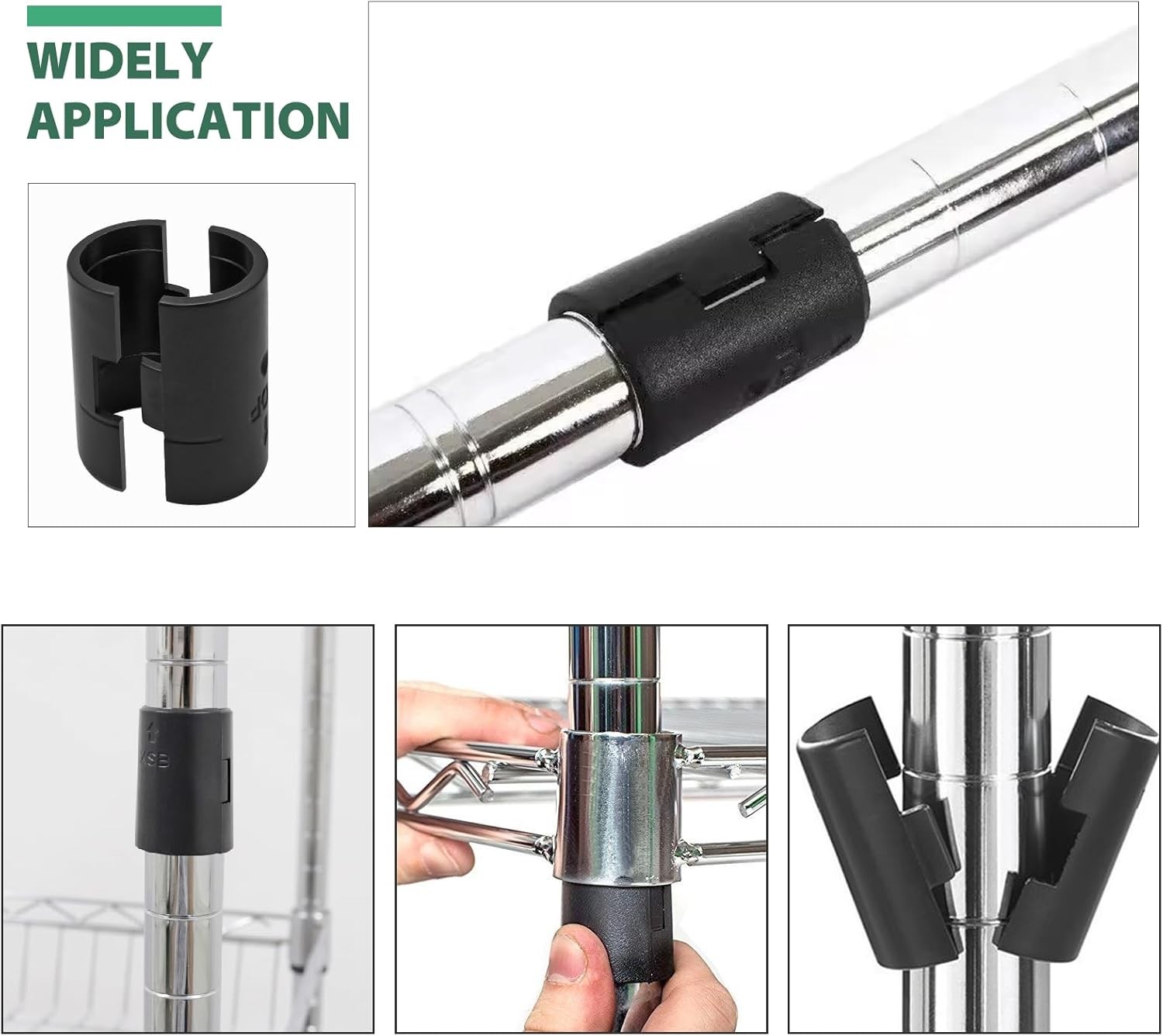 52 Pcs 1 Inch Wire Shelf Clips Plastic Shelf Lock Clips for 1" Post Shelving ...