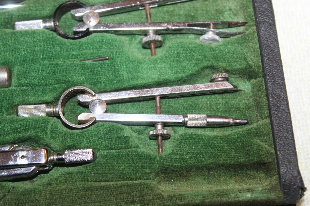 Vintage A&B Smith Co Pittsburgh Drafting Draft Tool Set