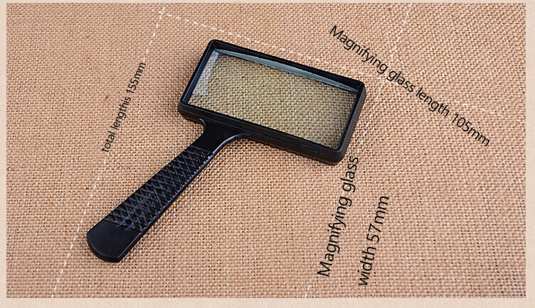 5X Rectangular Hand Magnifying Glass for Reading