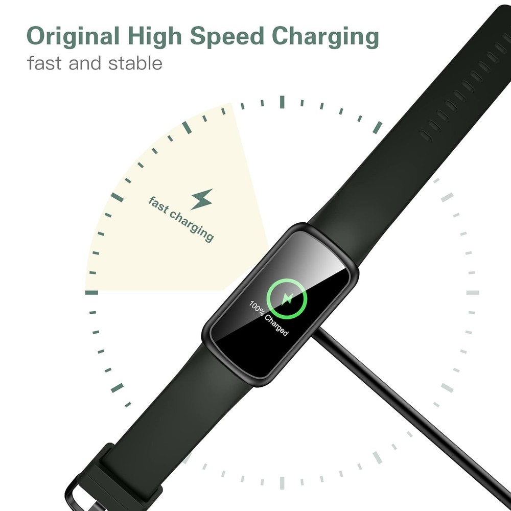 Fitbit Inspire 3 Charger Cable 2 Pack 3.3Ft Fast Charging Replacement USB Cable