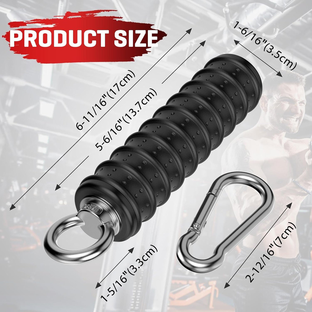 LAT Pulldown Bar Attachments for Pulley Cable Machine, Single D-Handle Tricep Pr