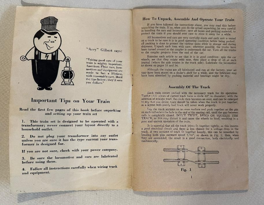 American Flyer Instruction Book for Assembling and Operating 3/16" Scale Trains