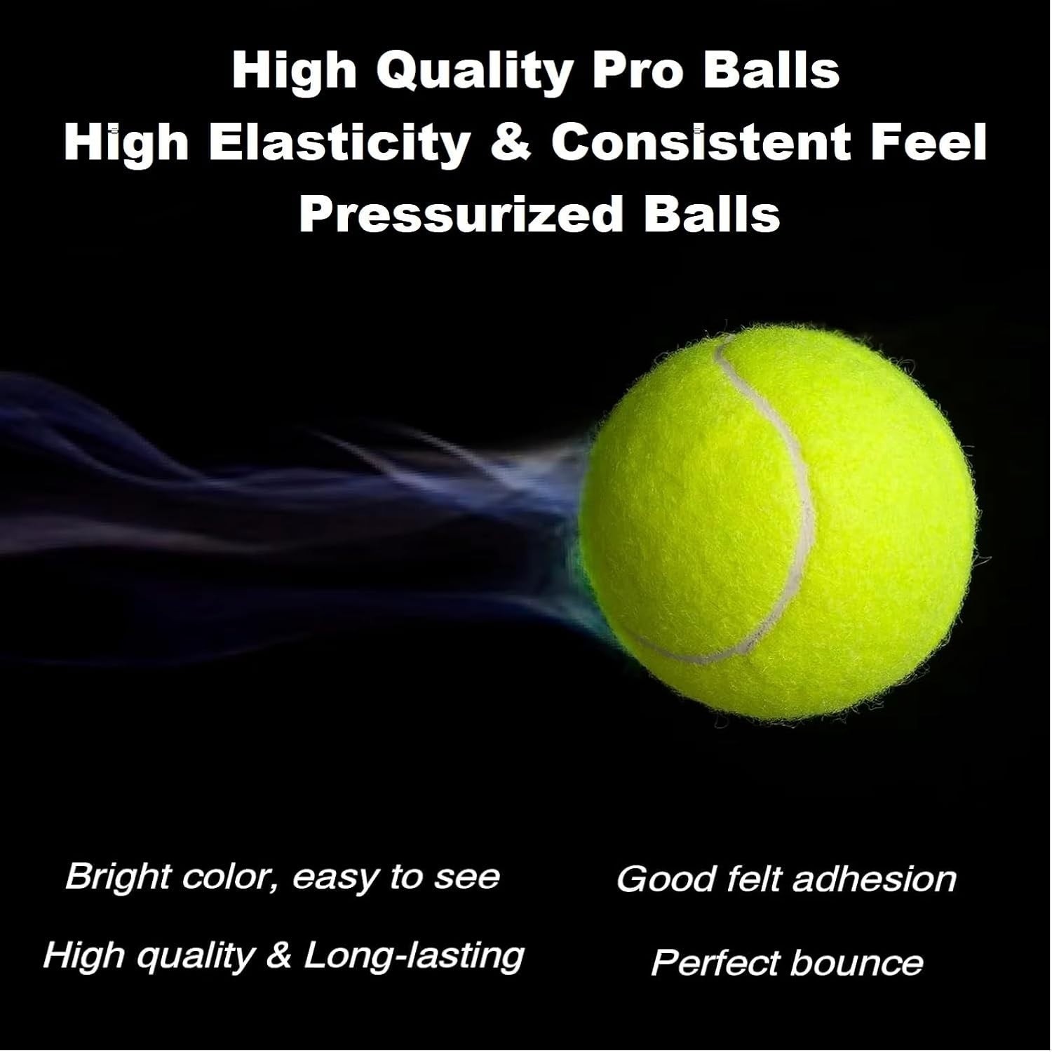 Padel Balls - Professional Tournament Quality Balls, 2 Tubes (6 Balls), 47% Wool
