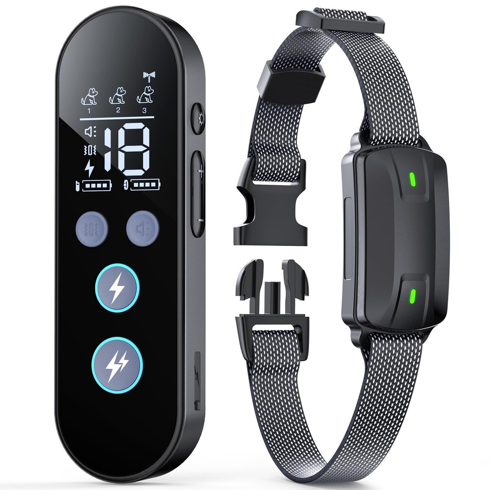 Dog Shock Collar with Remote Control, Dog Training Collar for Large Medium Do...
