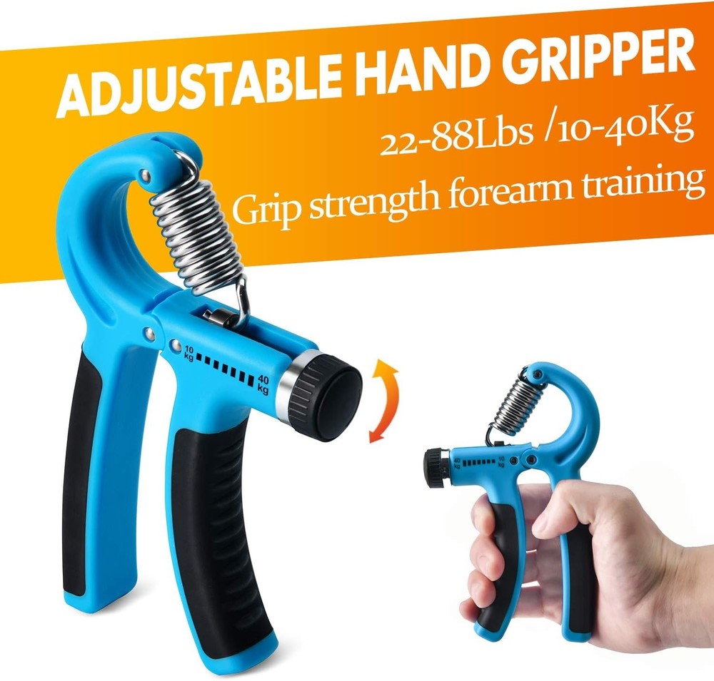 Grip Strength Trainer 7 Pack Adjustable, Finger Stretcher Resistance Extensor...