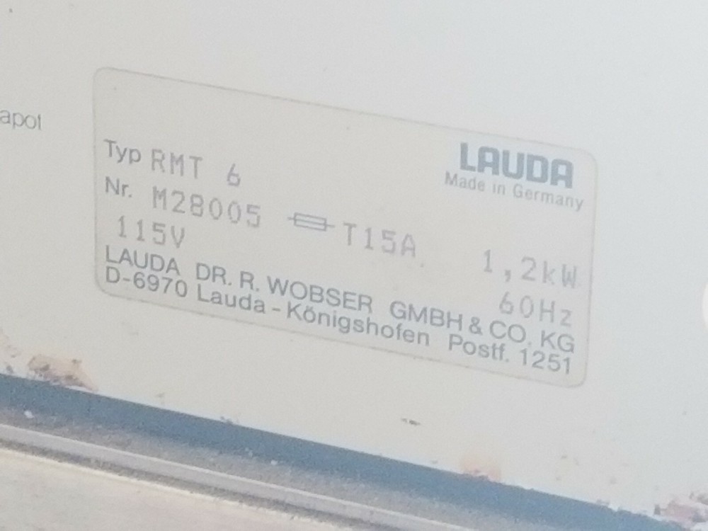 LAUDA Super RMT, RMT 6 recirculating chiller