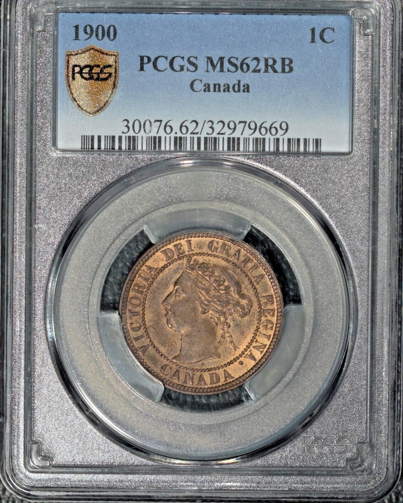 1900 Canada 1 cent, PCGS MS62RB