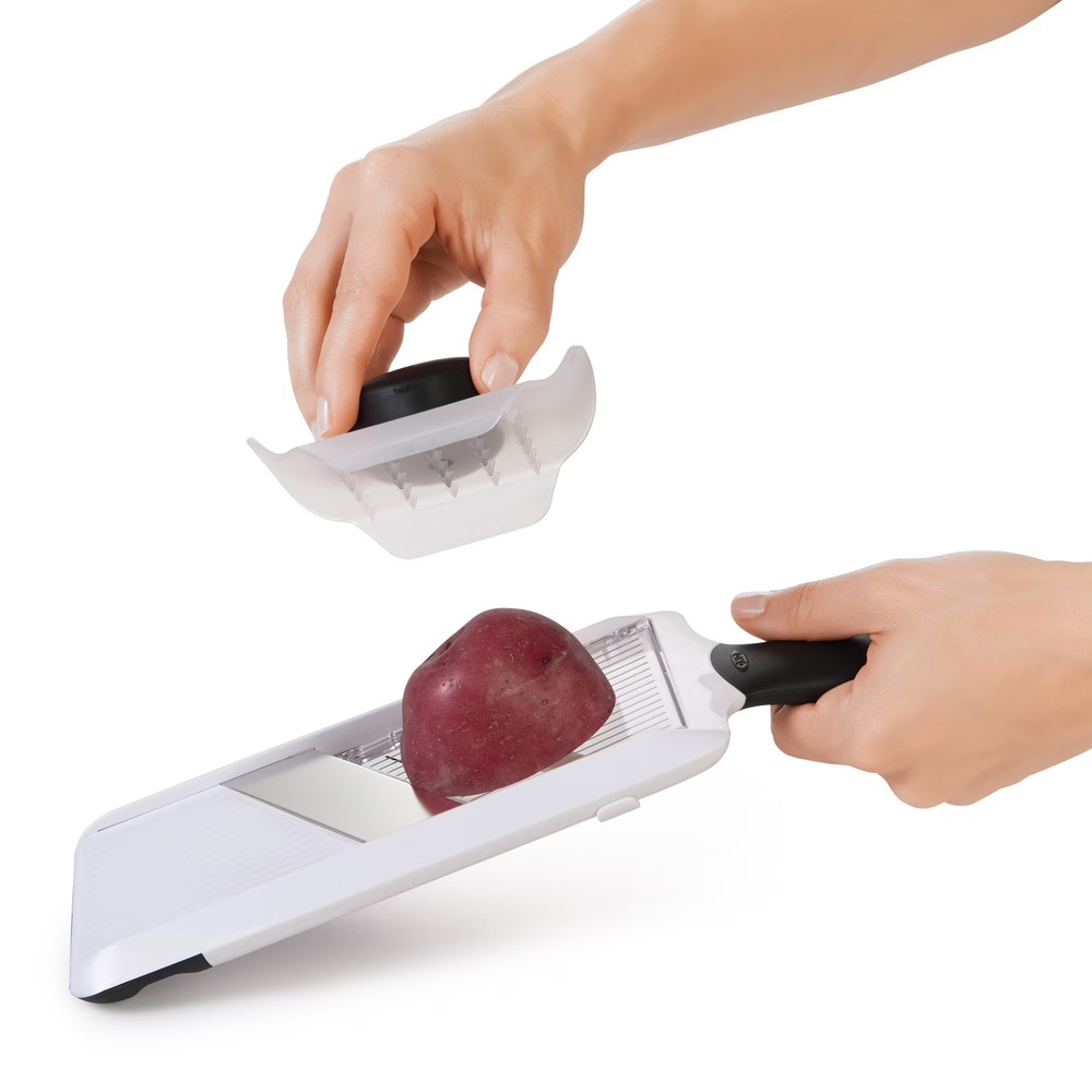 OXO SoftWorks Handheld Mandoline Slicer with Adjustable Thickness Settings