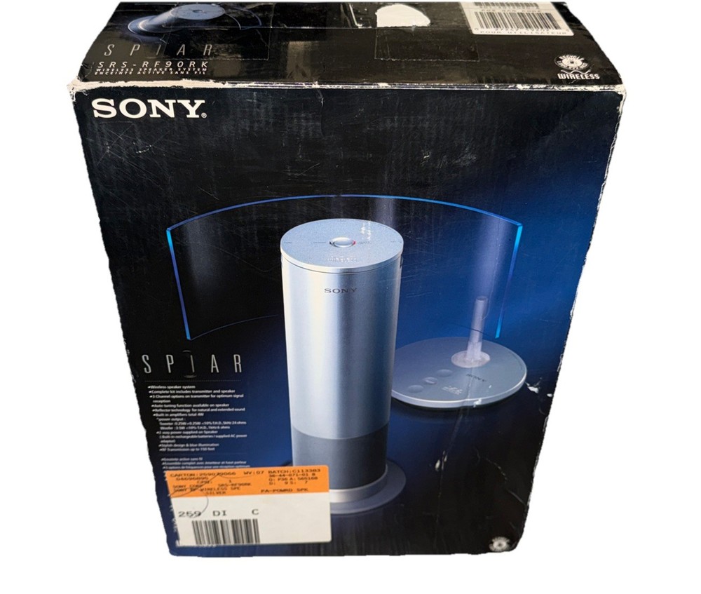 Sony SRS-RF90R Computer Speakers Open Box Box Damaged
