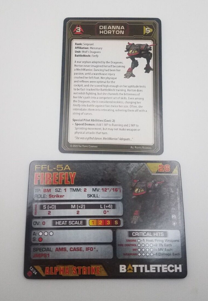 Battletech Mercenaries - Firefly *Mech & Cards*