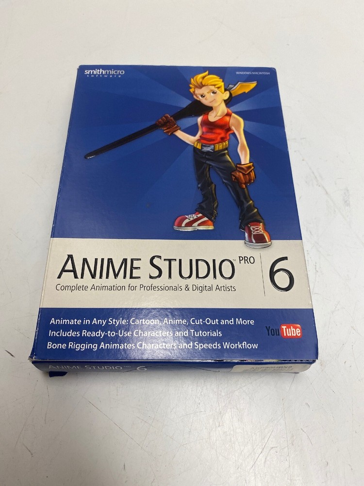Anime Studio 6 Pro MAC CD design cartoons animations 3D models tools SEALED BOX
