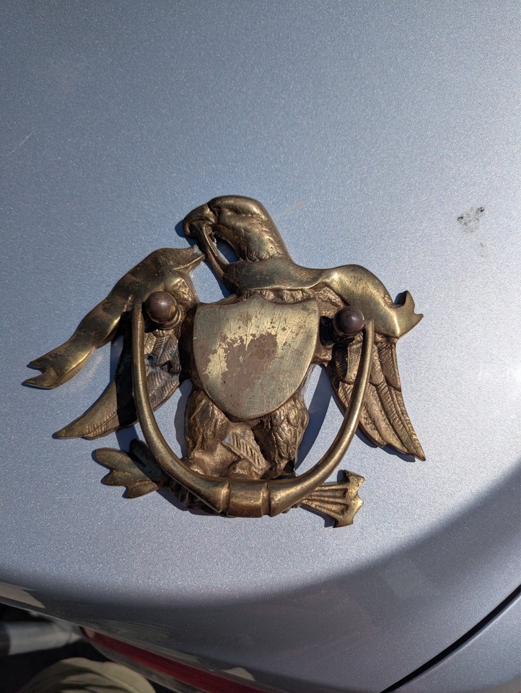 vintage brass eagle door knocker