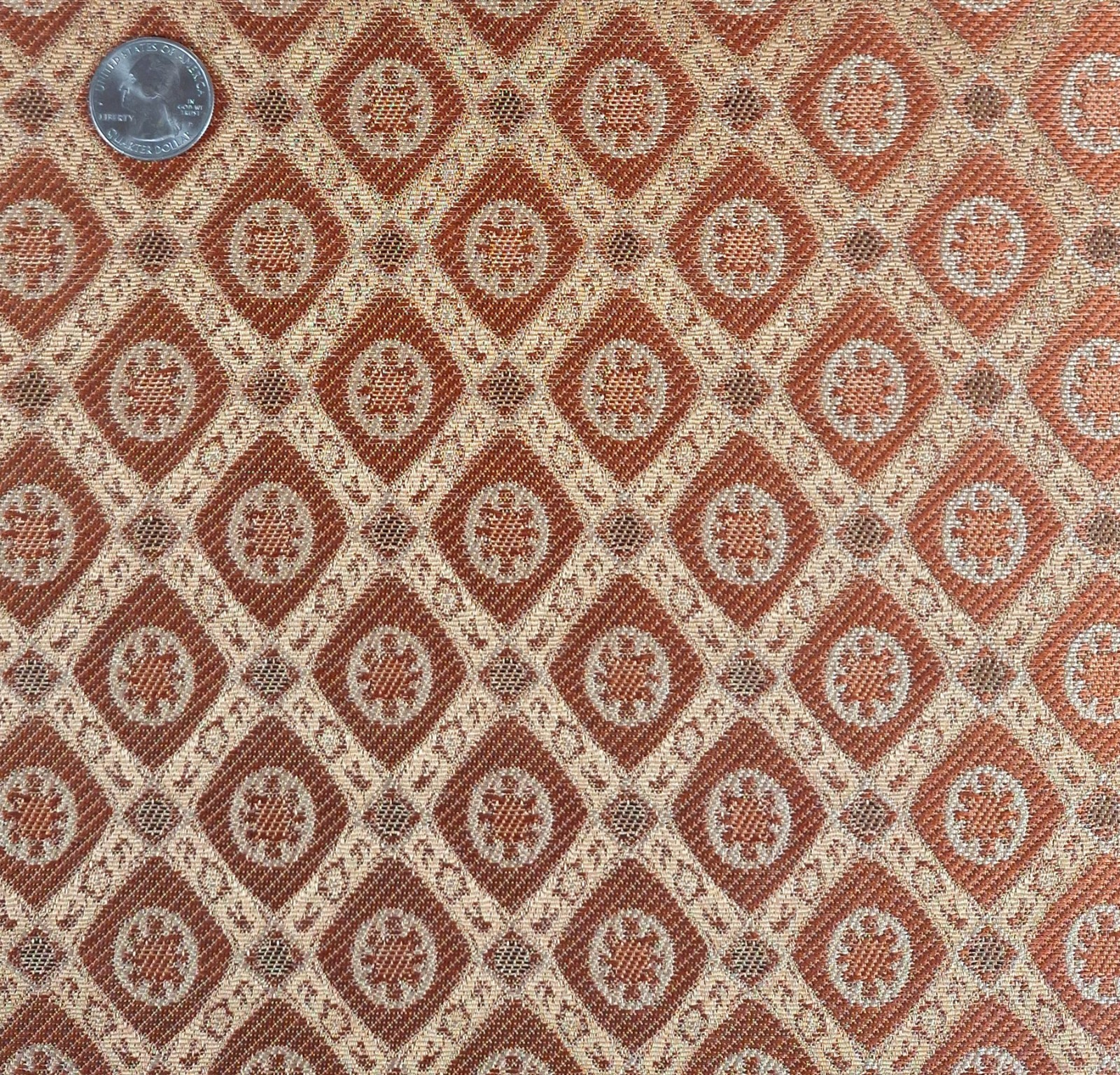 Vintage Copper & Gold Fabric for Speaker Grill Cloth - Old Radio & Amp Grille