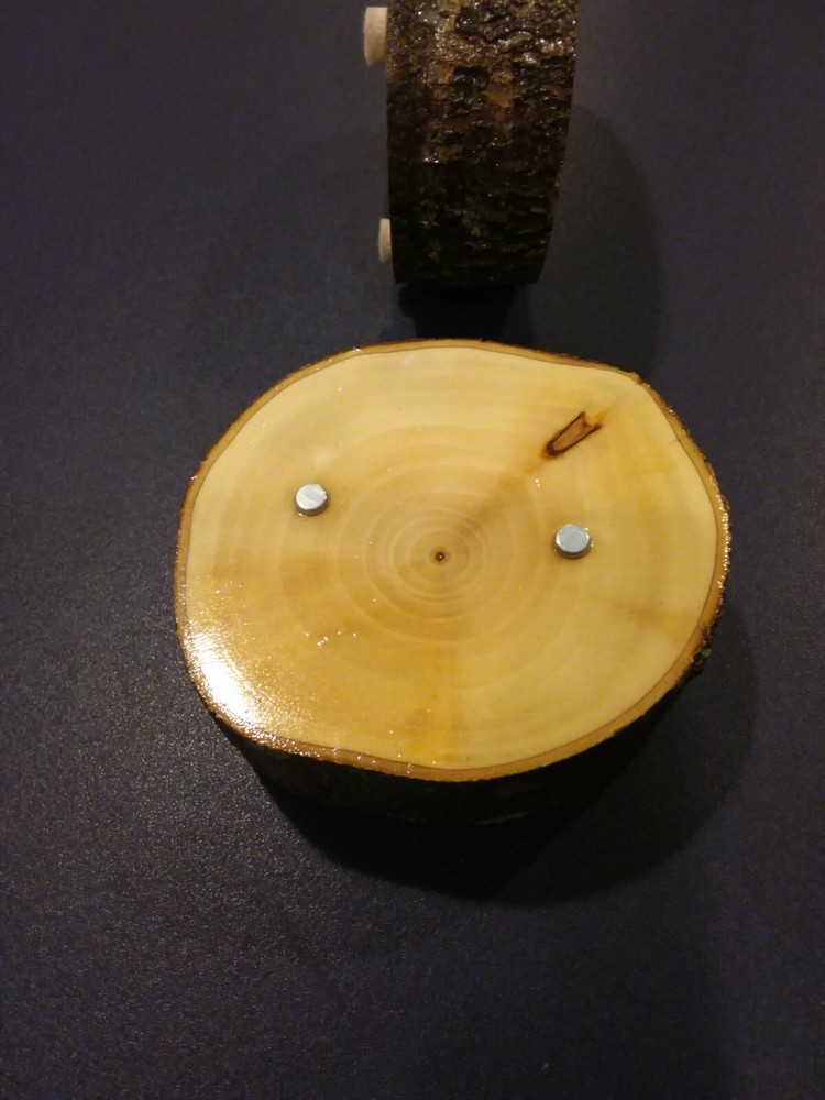 2-- KNIFE DISPLAY STANDS, SOLID PEAR WOOD