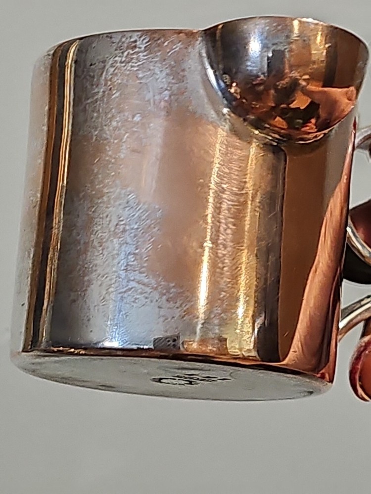 Los Castillo Taxco Silver Plate Honey Cup w/Lapis Lazuli/Malachite *AS IS