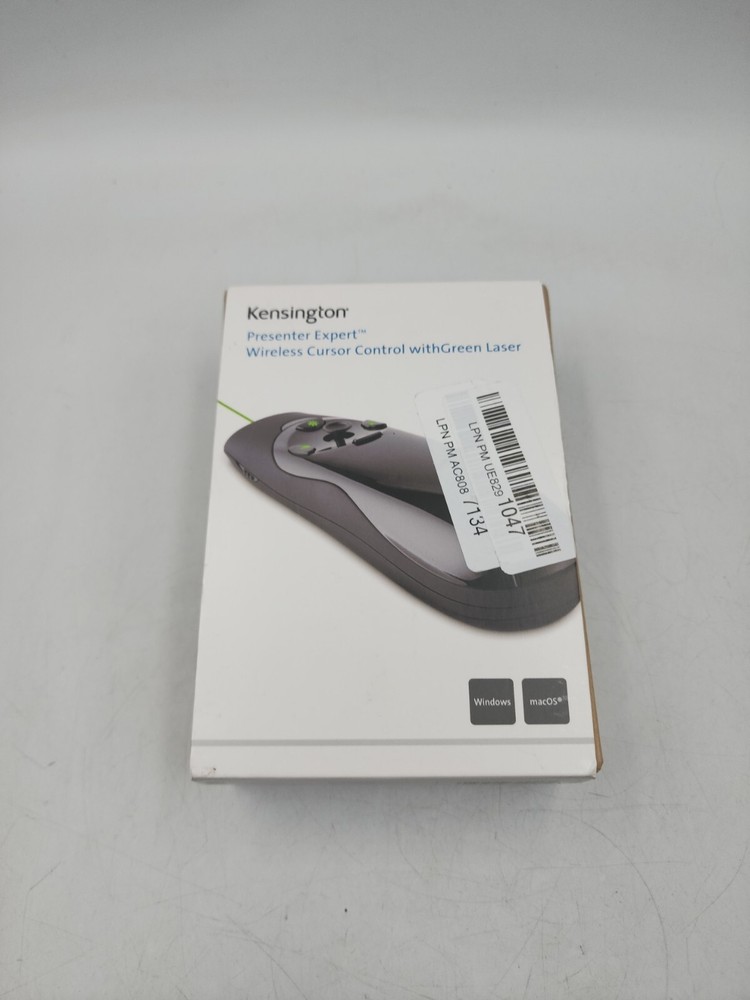 Kensington Expert Wireless Presenter with Green Laser Pointer and Cursor Control