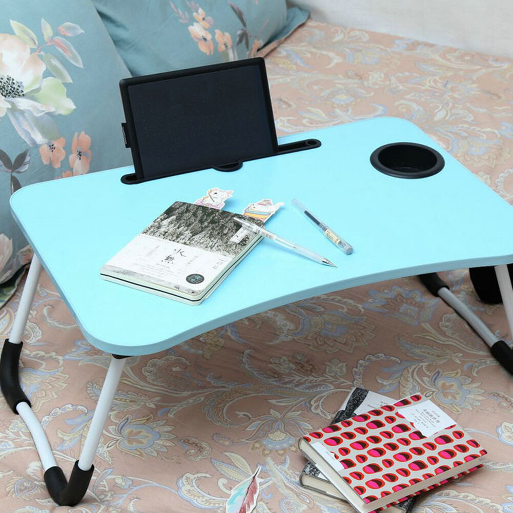 US 1-2 Pcs Portable Adjustable Laptop Desk Foldable Study Bed Table Stand
