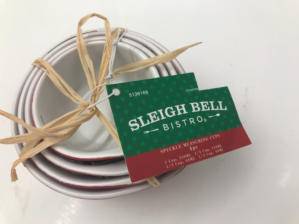 Sleigh Bell Ceramic Speckle Measuring Cup Set AA01B54016