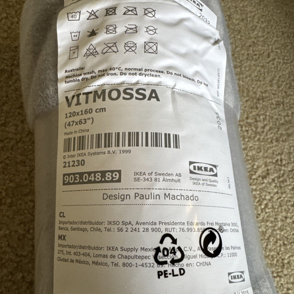 VITMOSSA 47"x63" Throw, polyester, gray, den, dorm, RV, *NEW*