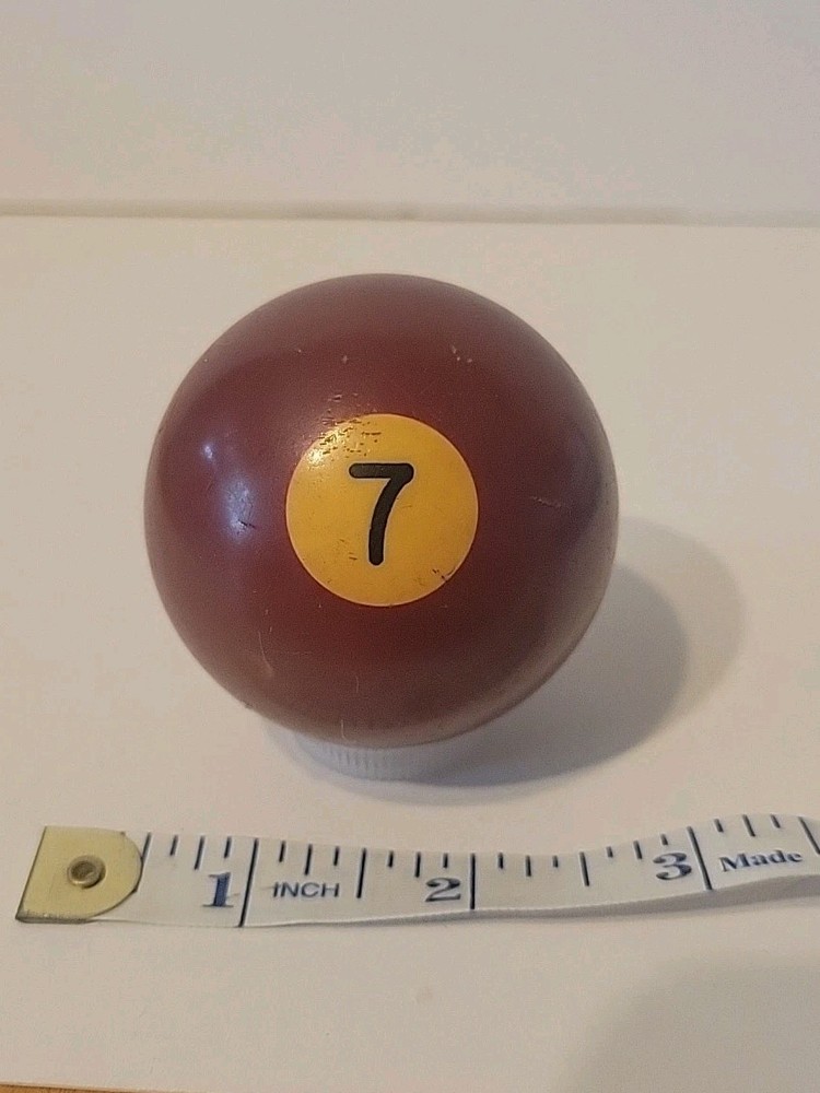 Vintage No. 7 Solid Red Pool Ball Billiard 2" Replacement (C)