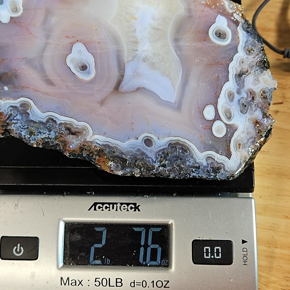 Moroccan Agate , beautiful color and pattern. 2LBS 7.6OZ.