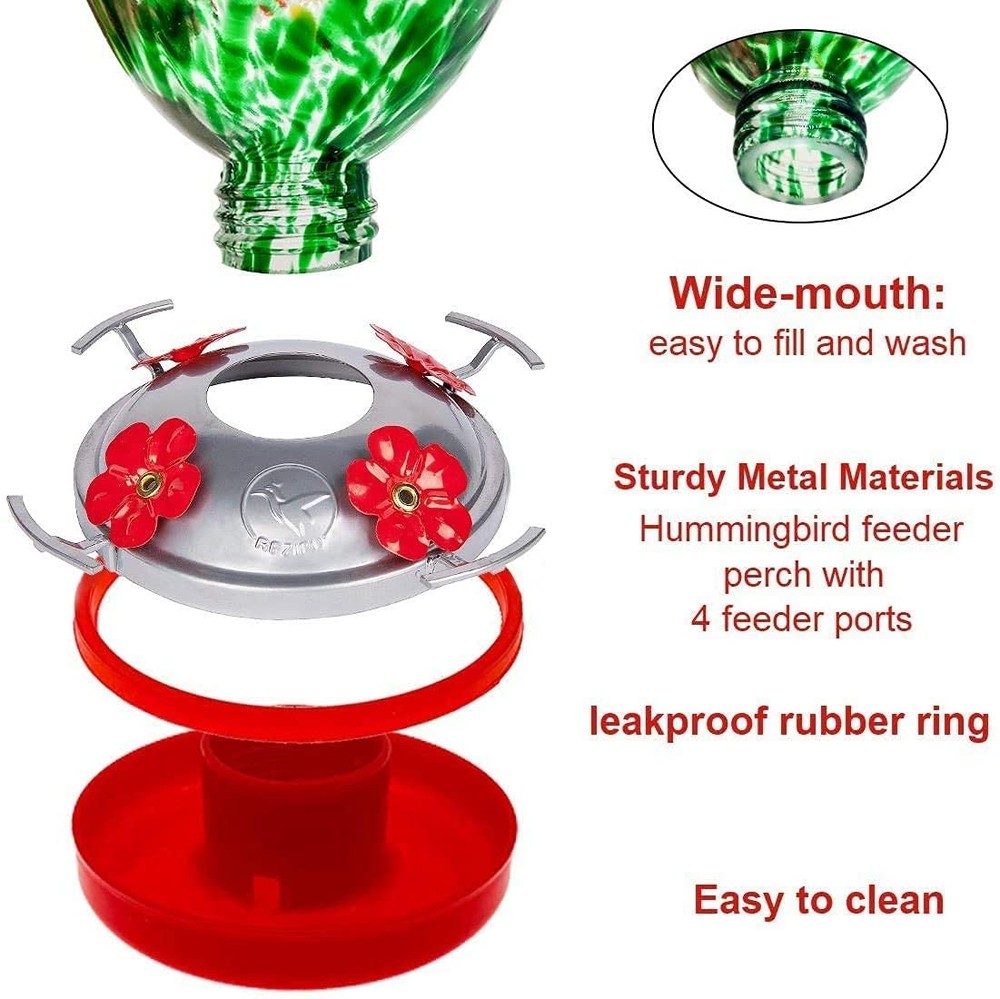 REZIPO Hummingbird Feeder Bottom Base Replacement Accessory Red