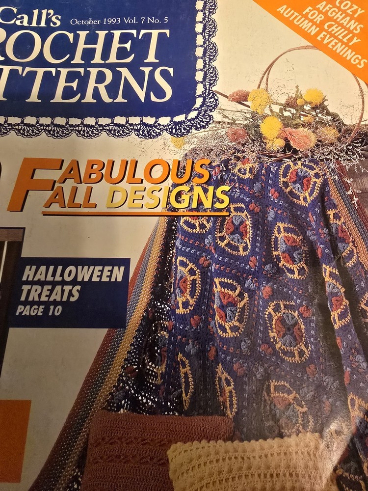 FA4 MCCALL'S CROCHET PATTERNS MAGAZINE October 1993