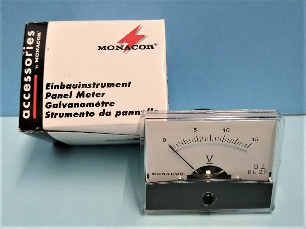 Monacor International PM-2/15V Moving Coil Panel Meter