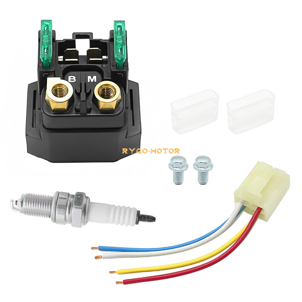 Starter Solenoid Relay & Plug & Spark for Yamaha Big Bear 250 400 YFM250 YFM400