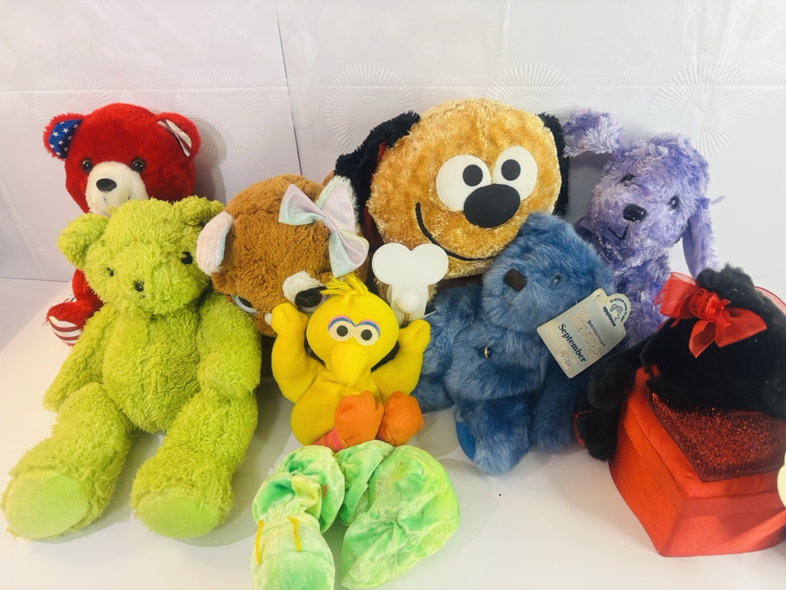 Boyds Bears Sesame Street Plush Toys Mixed Lot Teddy Bears Dog Bird 2000