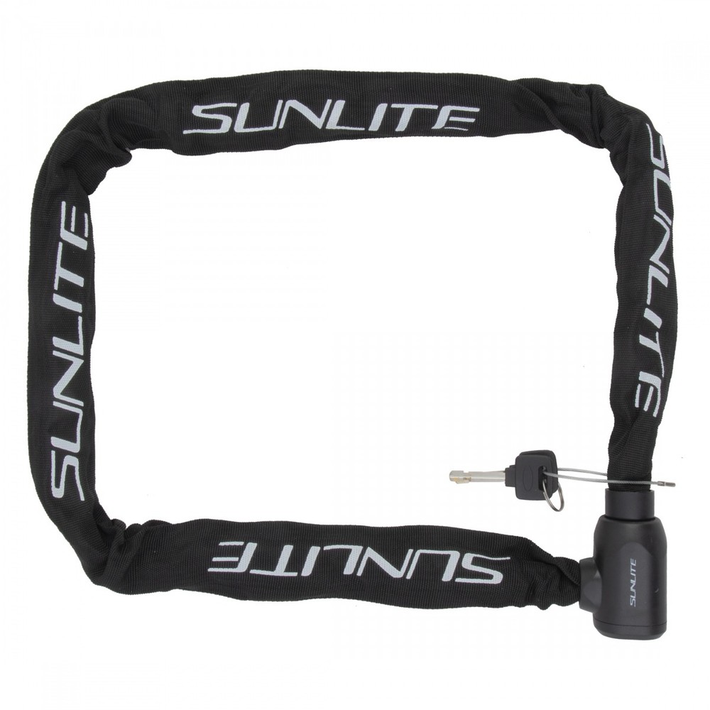 Sunlite 8mm E-Bike Chain Lock with Nylon Cover - Compact, Durable Key Security