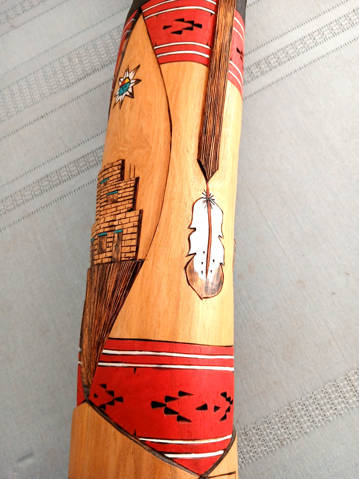 Authentic Hopi Navajo Fully Carved Cottonwood Shalaka Kachina 23" Stenson Walker