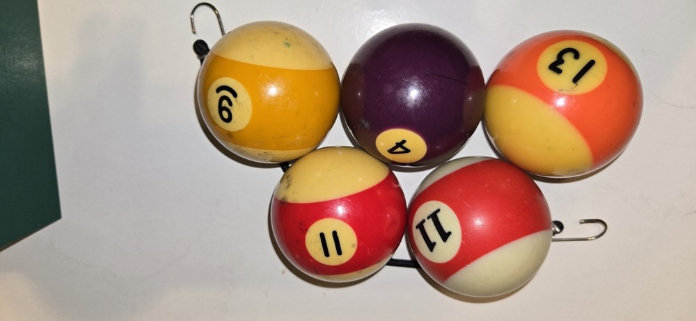 5 psc Pool Table Balls Pool Table Accessories Billiards Table Balls Vintage